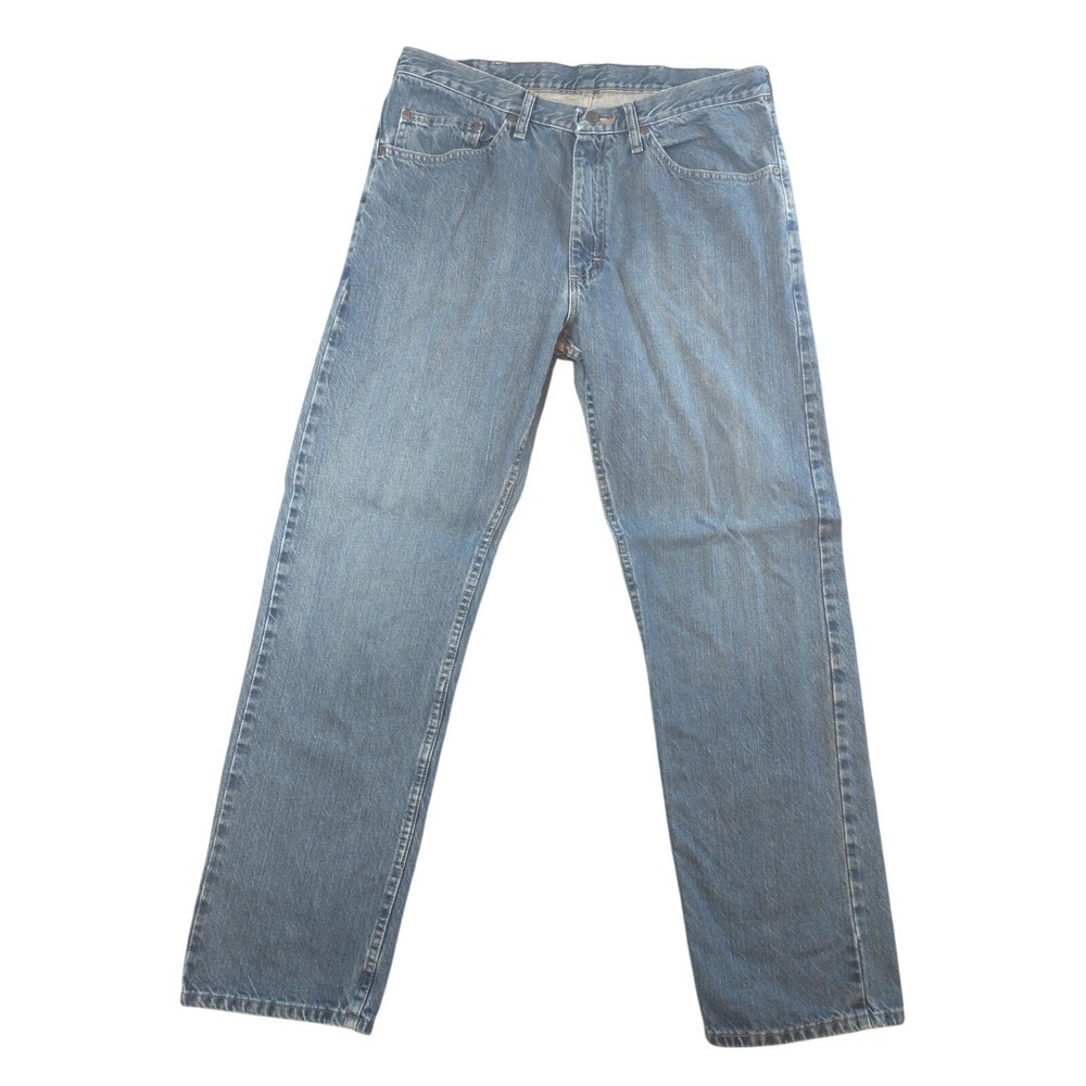 Wrangler Regular Straight Jeans Mens 35x31 Blue Denim 100% Cotton 96SRWDT